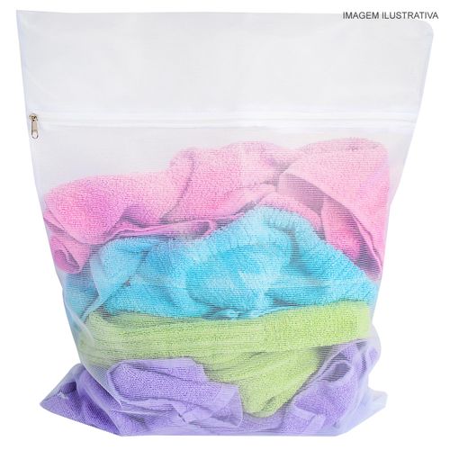 Saco para Lavar Roupas com Zíper 70x46 cm Secalux