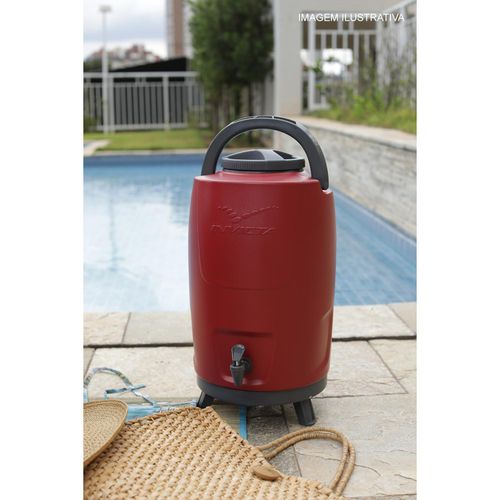 Botijão Térmico Vermelho 12 Litros  Invicta