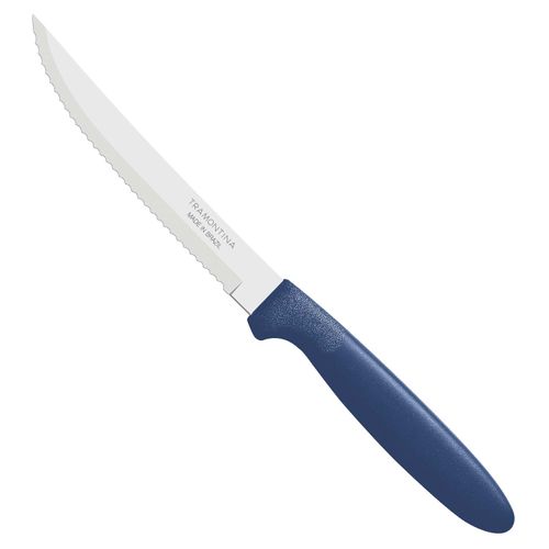 Faca de Churrasco Ipanema Tramontina em Aço Inox Azul