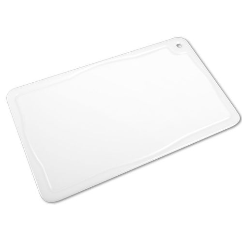 Placa de Corte Branca Pronyl com Canaleta 50x30x1,5 cm
