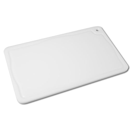 Placa de Corte Branca Pronyl com Canaleta 50x30x1,5 cm