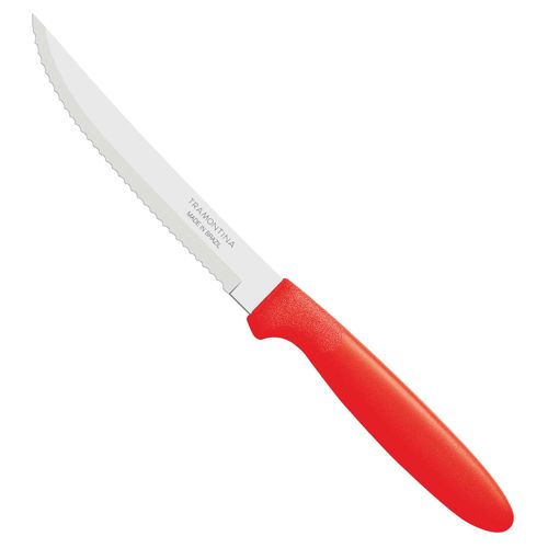 Faca de Churrasco Ipanema Tramontina em Aço Inox Vermelho