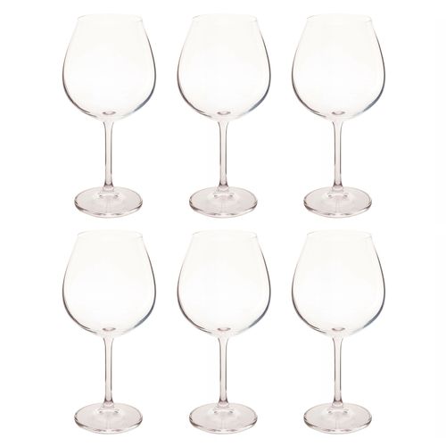 Jogo de Taça para Vinho Tinto Gastro Titânio Bohemia 650 ml com 6 Peças