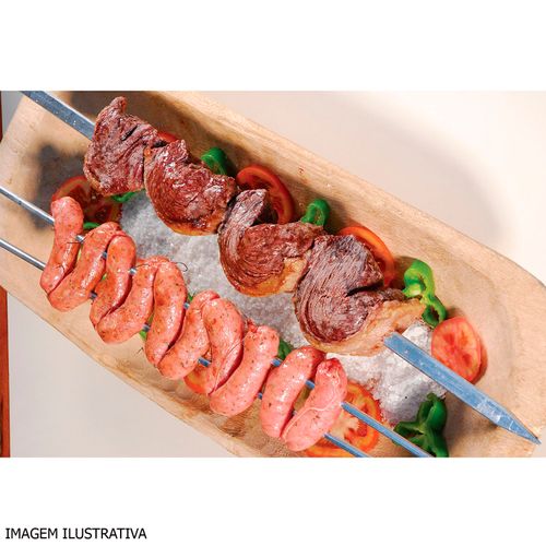 Espeto Duplo para Churrasco em Alumínio 90 cm Mor
