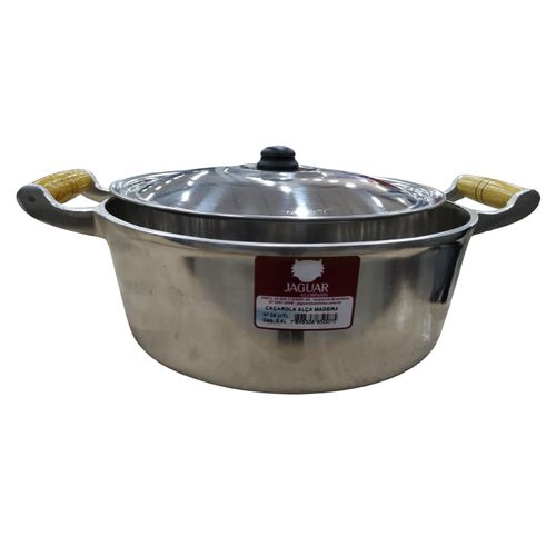 Caçarola em Alumínio Fundido 6,5 Litros com Alça de Madeira 30 cm Jaguar