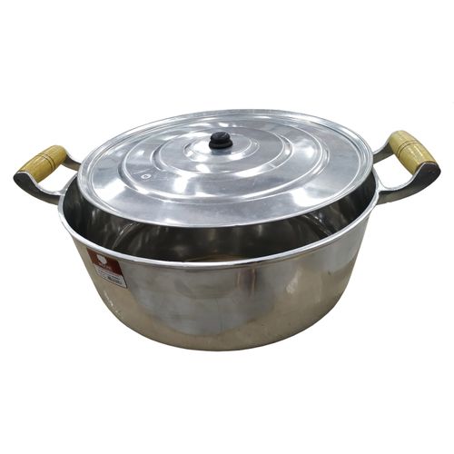 Caçarola em Alumínio Fundido 21 Litros com Alça de Madeira 45 cm Jaguar
