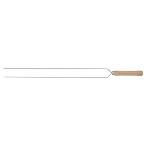 Espeto Duplo para Churrasco em Aço Cromado 65 cm Mor