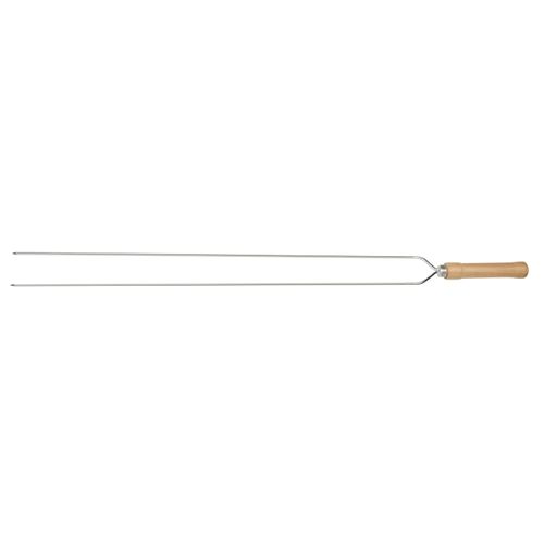 Espeto Duplo para Churrasco em Aço Cromado 95 cm Mor