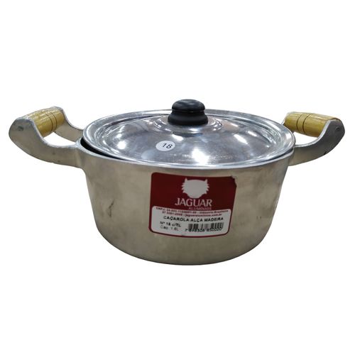 Caçarola em Alumínio Fundido 1,6 Litros com Alça de Madeira 18 cm Jaguar