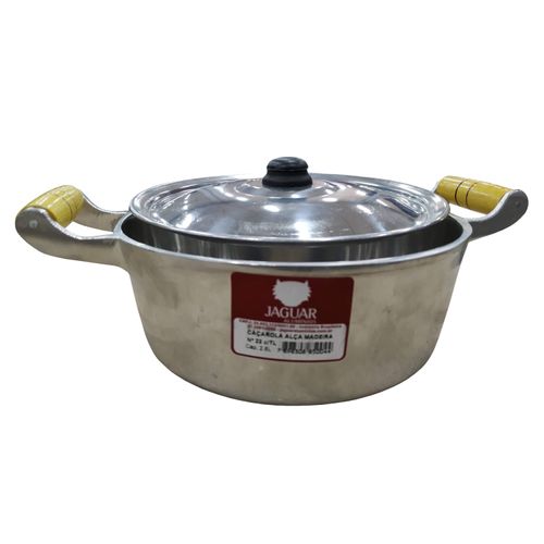 Caçarola em Alumínio Fundido 2,6 Litros com Alça de Madeira 22 cm Jaguar
