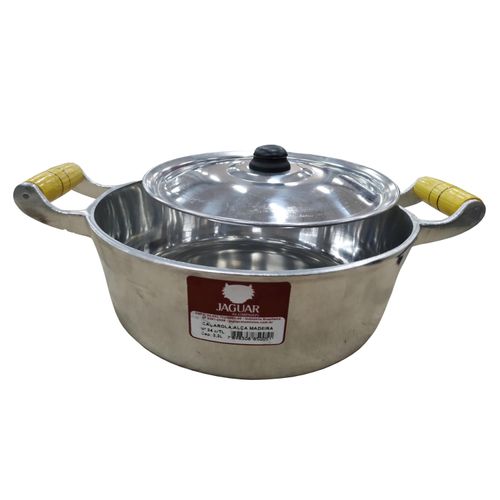Caçarola em Alumínio Fundido 3,3 Litros com Alça de Madeira 24 cm Jaguar