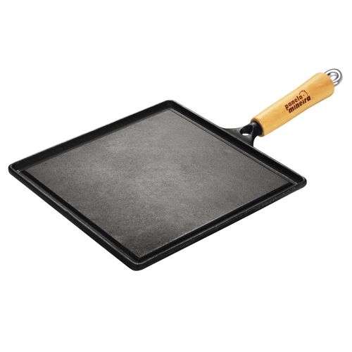 Bifeteira Quadrada Lisa em Ferro Fundido 26x26 cm Fumil