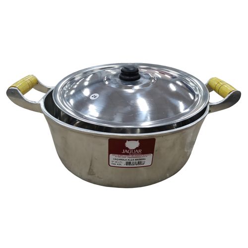 Caçarola em Alumínio Fundido 4,2 Litros com Alça de Madeira 26 cm Jaguar