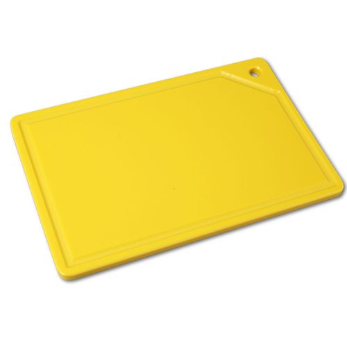 Placa de Corte Amarela Pronyl com Canaleta 37x25x1,5 cm