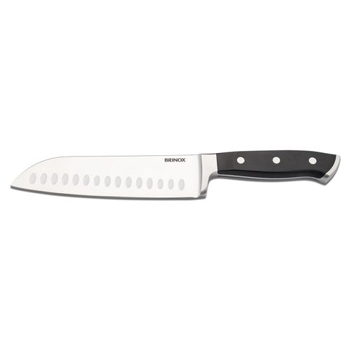 Faca Santoku para Fatiar e Picar 7" Infinity Brinox em Aço Inox
