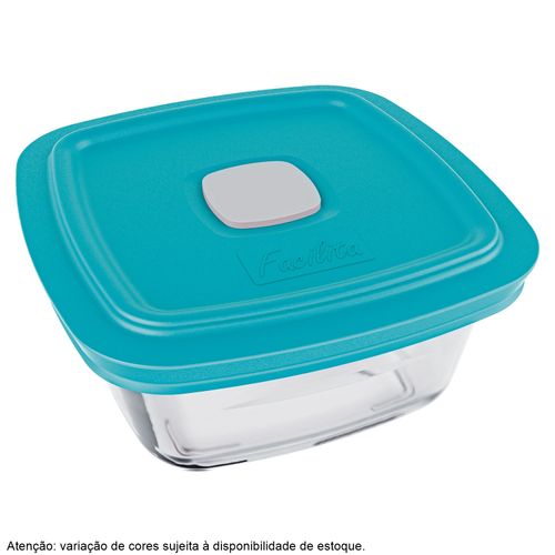 Tigela Quadrada Facilita Vap Marinex 500 ml com Tampa