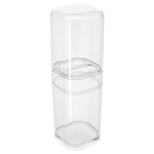 Porta Escova Splash Coza com Tampa Cristal