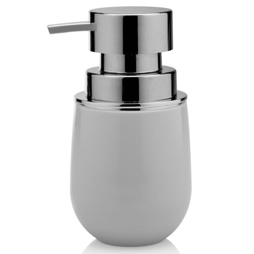 Porta Sabonete Líquido Cromo Belly OU 400 ml Branco