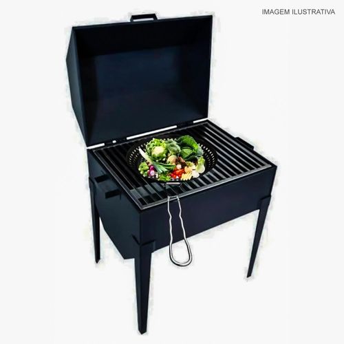 Grelha para Carnes e Vegetais Mimo Style com Cabo Dobrável 31 cm