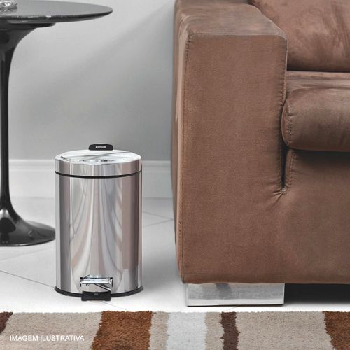 Lixeira Inox Tramontina 3 Litros com Pedal