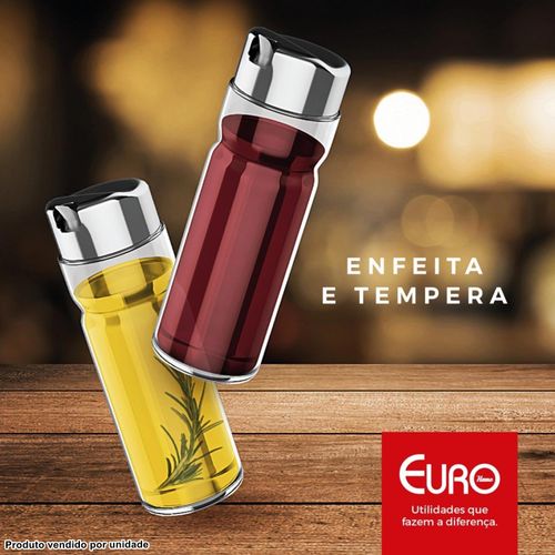 Azeiteiro ou Vinagreiro Redondo Euro Home com Dosador 300 ml
