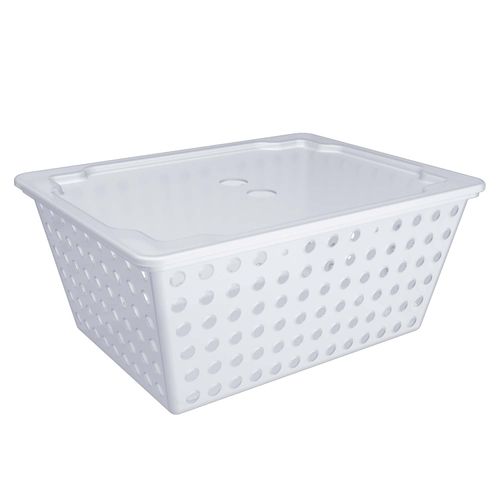 Cesta Organizadora One Maxi Coza com Tampa Natural 39x30x16,8 cm