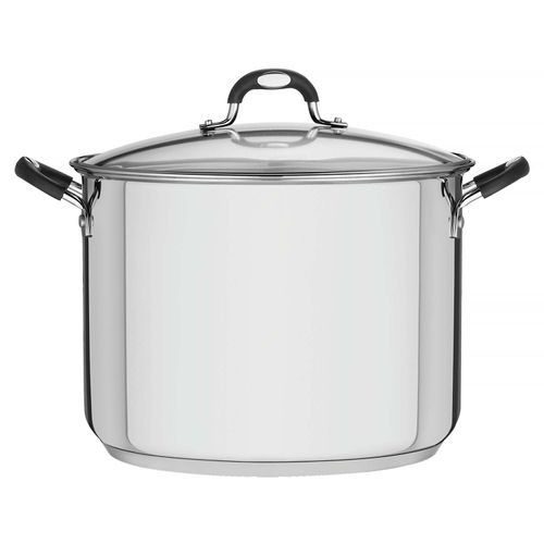 Caldeirão Astro Tramontina 15,4 Litros em Aço Inox com Tampa de Vidro 30 cm