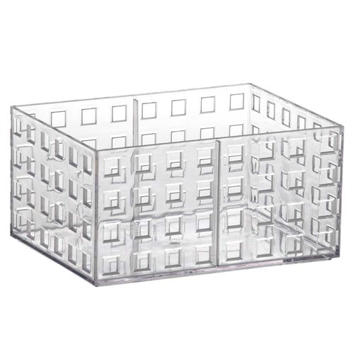 Organizador Empilhável Cristal Quadratta 16x11,5x8 cm Paramount