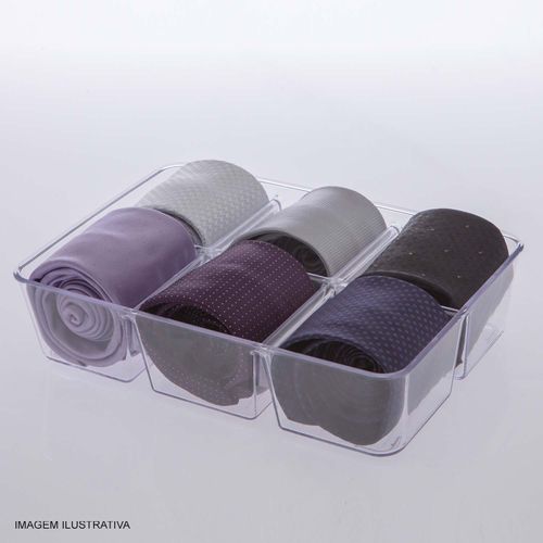 Organizador Cristal Diamond com Divisórias 25x18x6 cm Paramount