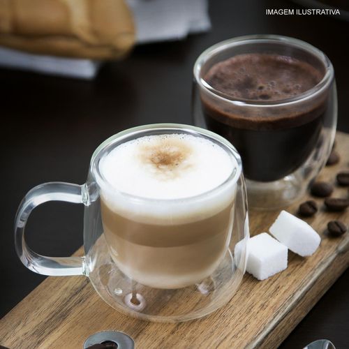 Conjunto de 2 Xícaras para Café Mimo Style com Parede Dupla 80 ml