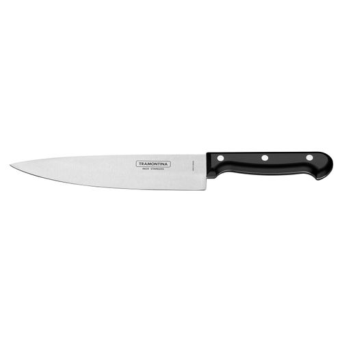Faca para Carne Ultracorte 8" Tramontina em Aço Inox Cabo Preto