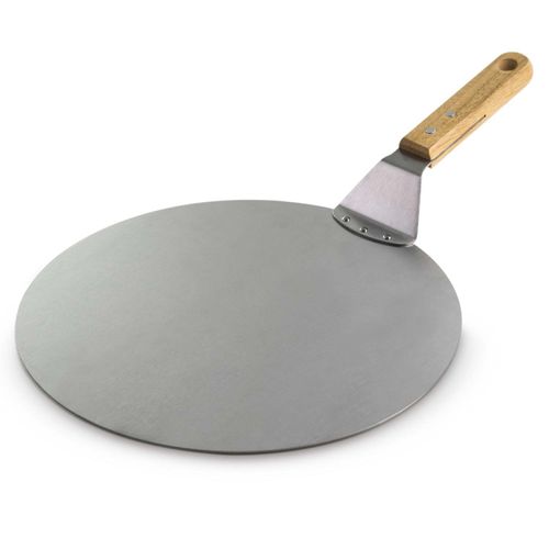 Pá para Pizza Mimo Style em Aço Inox 30 cm de Diâmetro com Cabo de Madeira