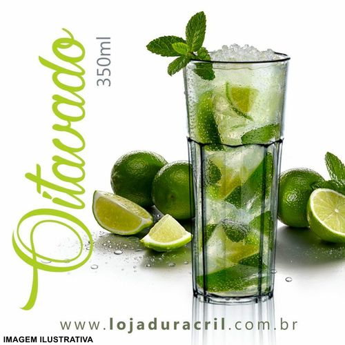 Copo Oitavado 350 ml em Acrílico Duracril