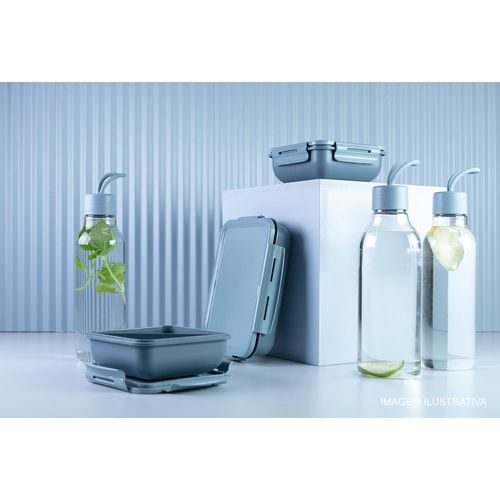 Marmita Retangular Hermetica OU 850 ml Azul