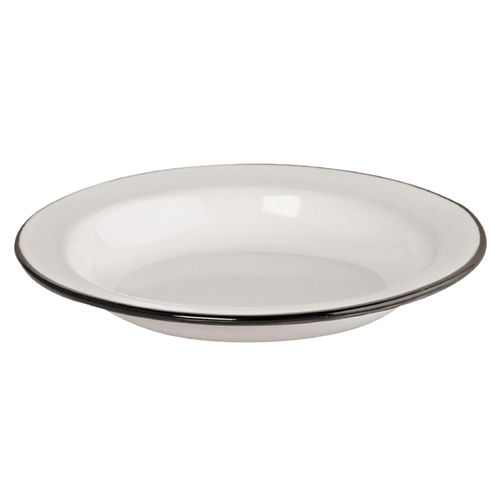 Prato Fundo Esmaltado 20,9 cm Branco Ewel