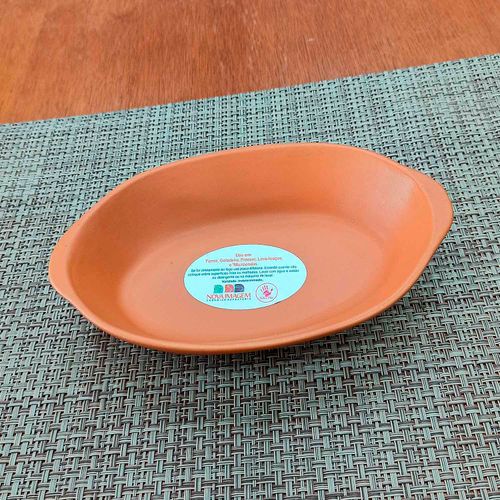 Assadeira Oval Nova 20x12x4,5 cm Terracota
