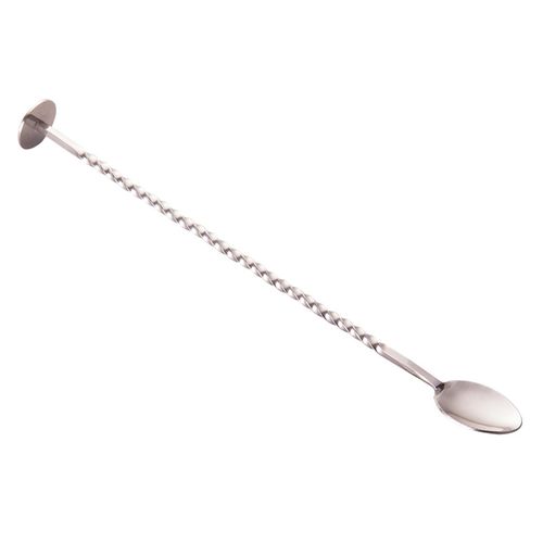 Colher para Coquetel Barpro 28 cm com Disco em Aço Inox