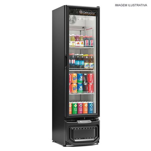 Refrigerador Expositor Vertical 228 Litros GPTU-230 Gelopar Preto 220v