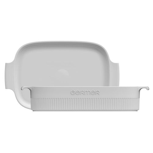 Travessa Refratária Retangular Germer com Asa 30x21 cm Branca