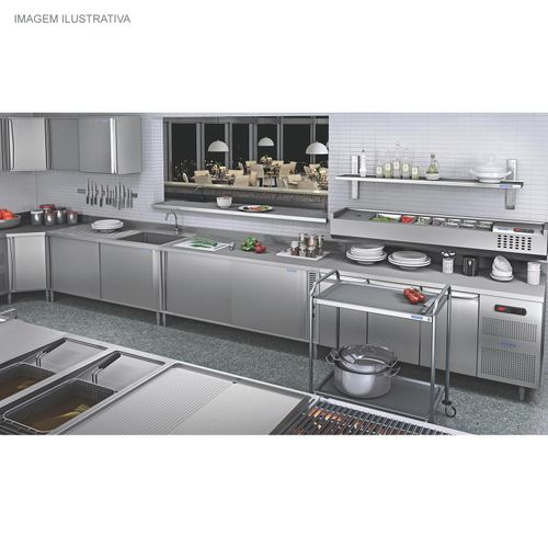 Estante em Aço Inox Tramontina com 4 Prateleiras 183x150 cm