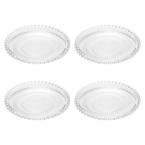 Conjunto de Prato Sobremesa Pearl Clear 20 cm Wolff