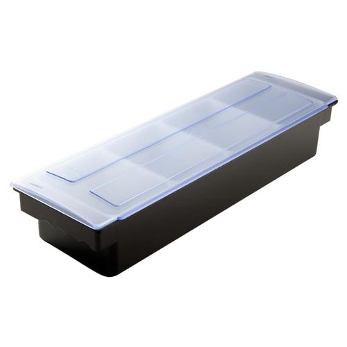 Porta Condimentos Barpro com 4 Divisórias 50x16cm Preto