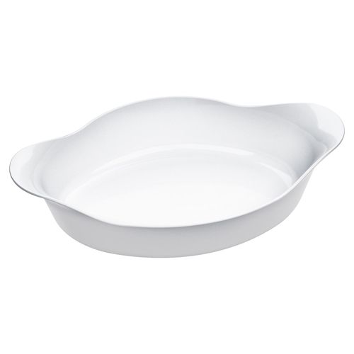 Assadeira Oval Opaline Marinex 31x19 cm Branca