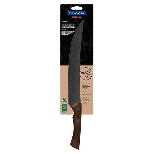 Faca para Carne Churrasco Black 10" Tramontina em Aço Inox