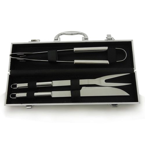 Conjunto para Churrasco Mimo Style 3 Peças com Maleta Inox