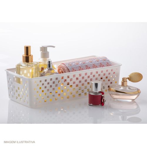 Organizador Quadratta 35x15x9 cm Branco Paramount