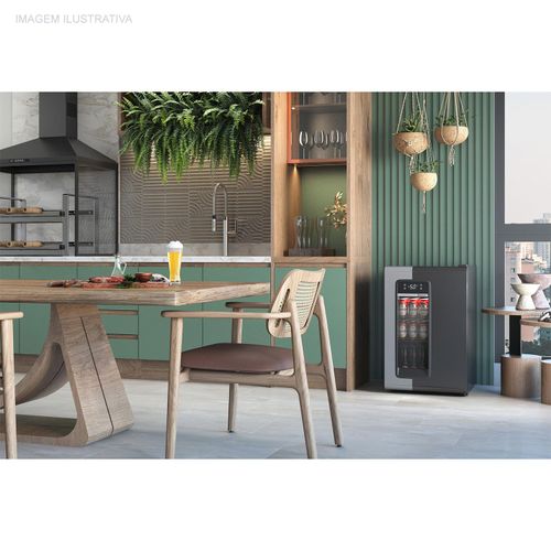 Cervejeira 95 Litros GRB-100 PR Gelopar Porta com Visor Preta 127v