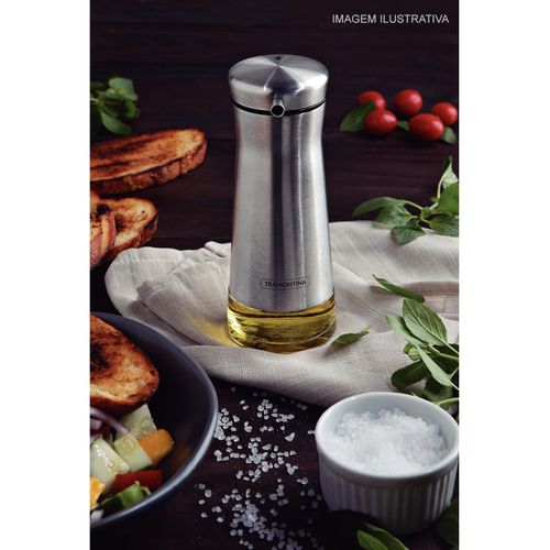 Galheteiro Realce Tramontina em Vidro Revestido de Aço Inox 250 ml