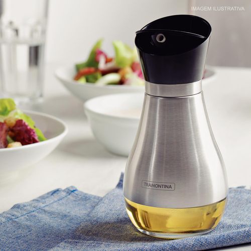 Galheteiro Realce Tramontina em Vidro Revestido de Aço Inox 390 ml