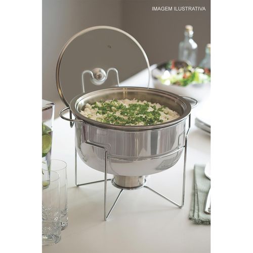 Rechaud Redondo Savoy Tramontina 7 Litros em Aço Inox